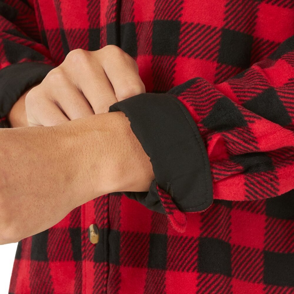 Lee Riders Women's Polar Fleece Top Small Red/Black‎ Plaid With Pockets New - Picture 3 of 14